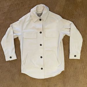 Everlane White Oversized Shirt Jacket (Shacket) Size: XS
